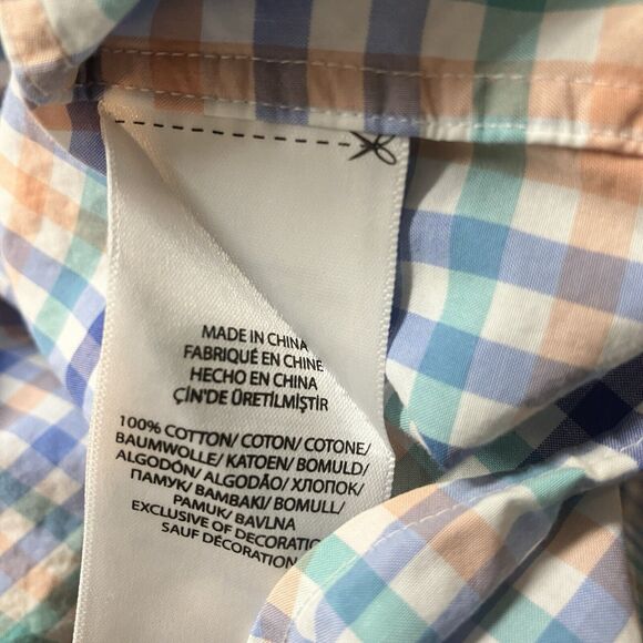 Polo Ralph Lauren Check Long Sleeve Button Down Shirt White Blue Size 4XB - Picture 5 of 6